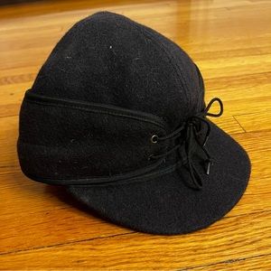 Crowncap black wool ranch cap